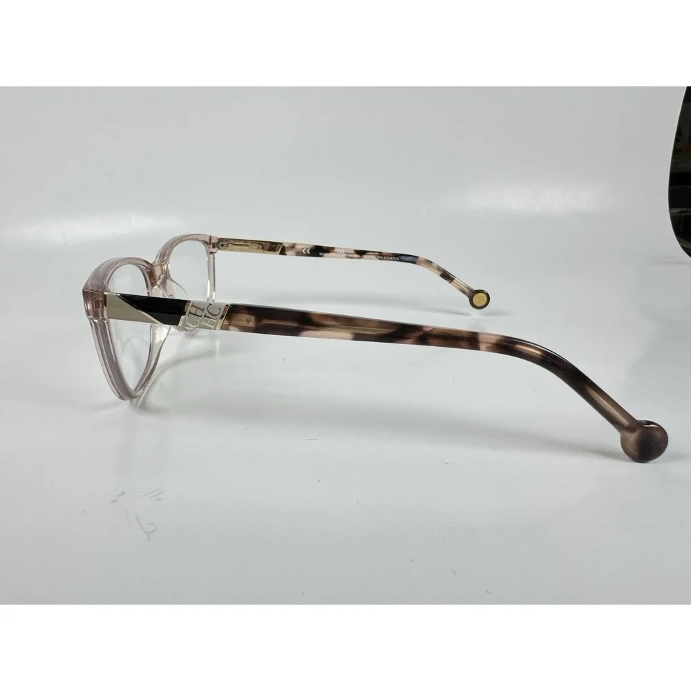 Carolina Herrera‎ Eyeglasses Frames Only VHE760K Col. 0913 140 Pink Brown Flex
